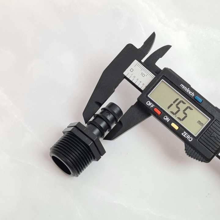 Адаптер для капельной линии 16мм наружная резьба 3/4НР