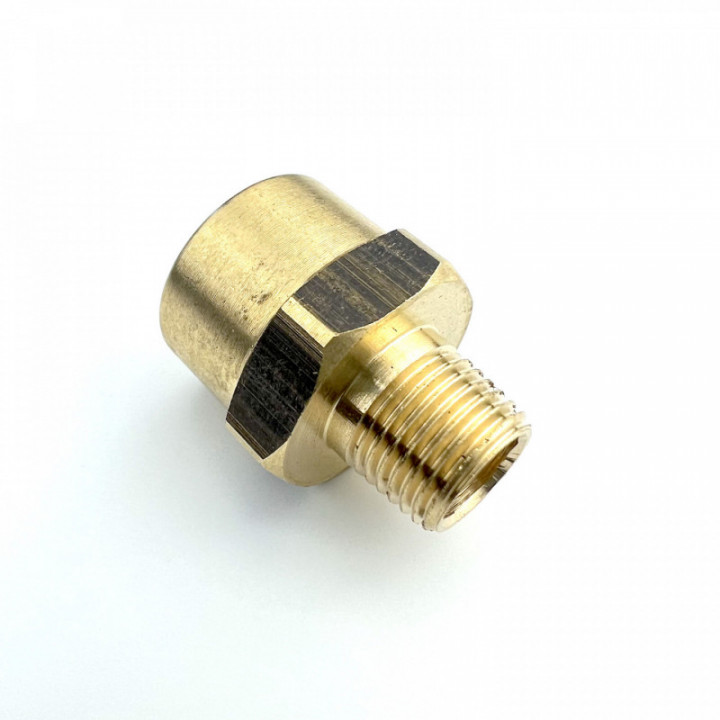 Переходник латунный пневмо 1/8НР x 1/4ВР - 10 шт.