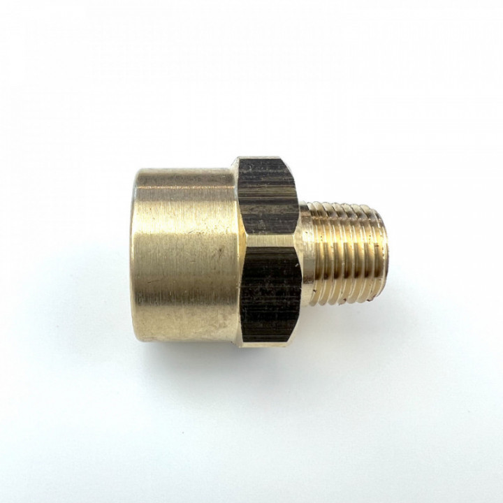 Переходник латунный пневмо 1/8НР x 1/4ВР - 10 шт.