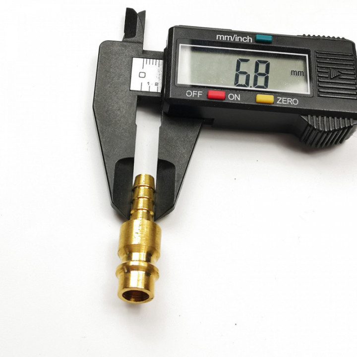 Штуцер быстроразъёмный латунный БРС с выходом под шланг 6 мм