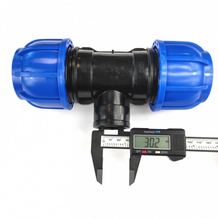 Тройник ПНД переходной 50 х ВР 1 х 50